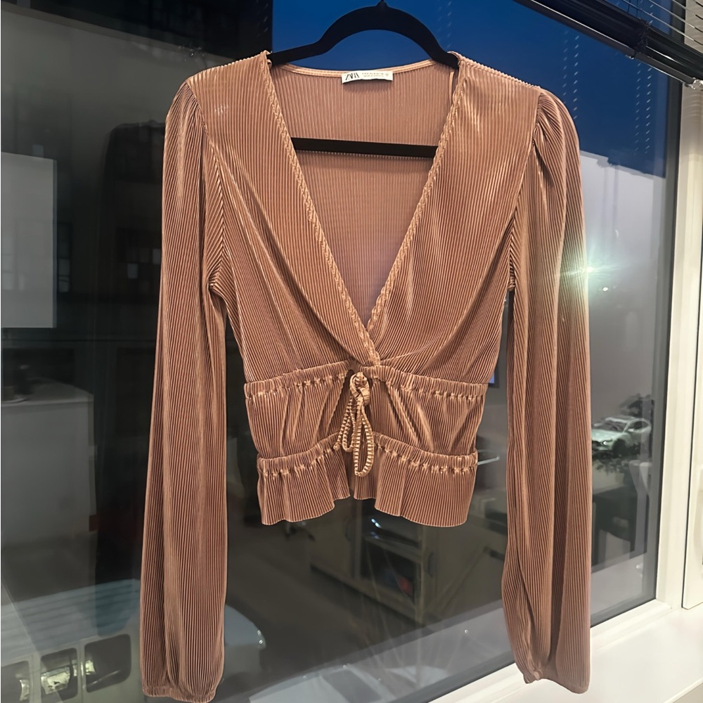 ZARA Ribbed Blouse - Picture 3 of 4